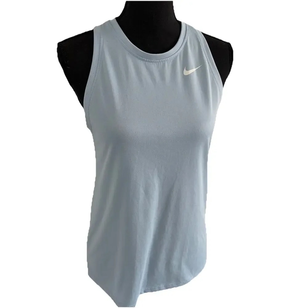 Nike Women's Dri-FIT Training Tank Top‎ Celestine Blue Size S Small DX0701-442